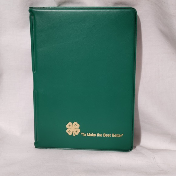 4-H Other - 4-H Green Vinyl Portfolio Notepad Holder To Make the Best Better Gold Logo